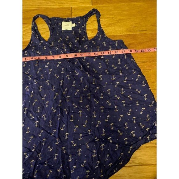 ASOS, women's maternity blue anchor patterned racerback tank top size 6 - Picture 7 of 8